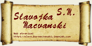 Slavojka Mačvanski vizit kartica